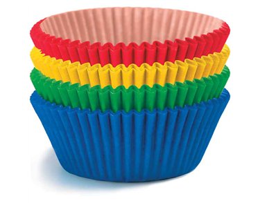 40PC ASST PLAIN COLOURS BAKING CUPS
