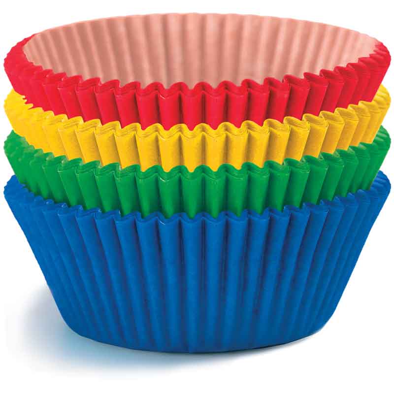 40PC ASST PLAIN COLOURS BAKING CUPS