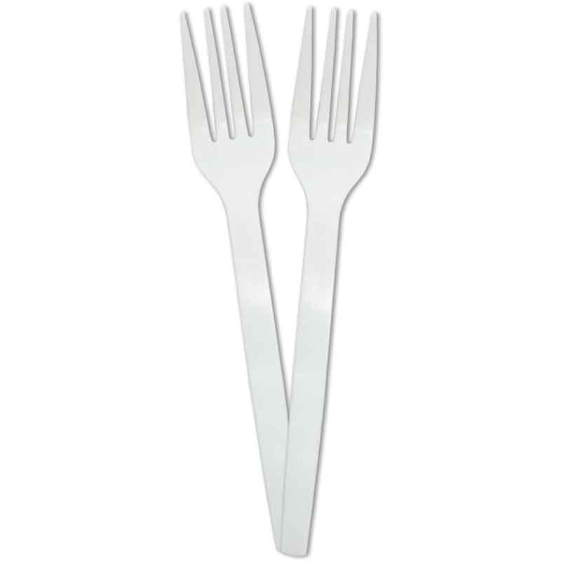 10PK REUSABLE WHITE FORKS