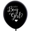 18in BLACK GENDER REVEAL BALLOON BLUE CONFETT