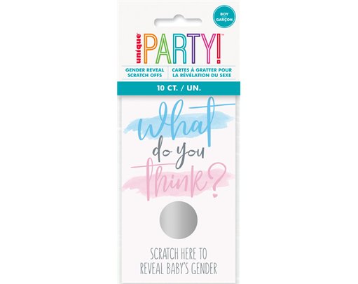 10PK "BOY" SCRATCH-OFF GENDER REVEAL PARTY GAME