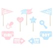 11PC GENDER REVEAL PHOTO PROPS
