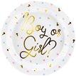 6PK 23cm BOY OR GIRL PLATES