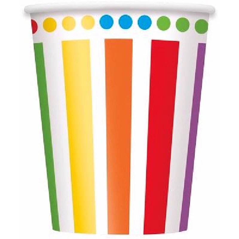 (8) 9OZ RAINBOW CUPS