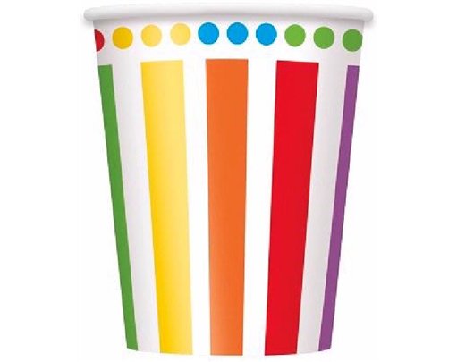 (8) 9OZ RAINBOW CUPS