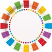 (8) 9IN RAINBOW PLATES