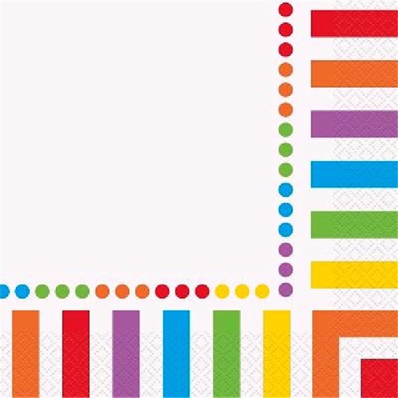 (16) RAINBOW L/NAPKINS