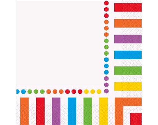 (16) RAINBOW L/NAPKINS