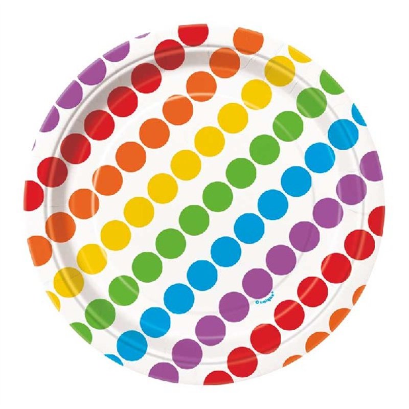 (8) 7IN RAINBOW PLATES