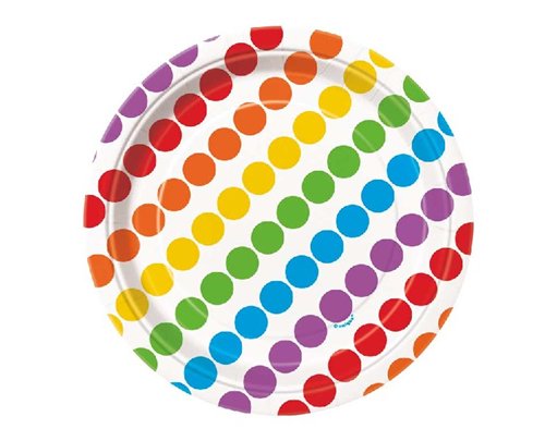 (8) 7IN RAINBOW PLATES