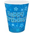 (8) 266ML HAPPY B/DAY BLUE CUPS