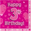 (16) 3RD B/DAY PINK NAPKINS