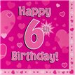 (16) 6TH B/DAY PINK NAPKINS