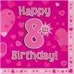 (16) 8TH B/DAY PINK NAPKINS