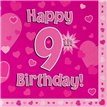 (16) 9TH B/DAY PINK NAPKINS