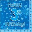 (16) 3RD B/DAY BLUE NAPKINS