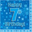 (16) 7TH B/DAY BLUE NAPKINS