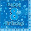 (16) 8TH B/DAY BLUE NAPKINS
