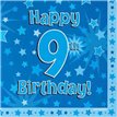 (16) 9TH B/DAY BLUE NAPKINS