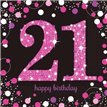 (16) 21ST PINK SPARKLES L/NAPKINS