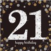 (16) 21ST GOLD SPARKLES L/NAPKINS