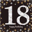 (16) 18TH GOLD SPARKLES L/NAPKINS