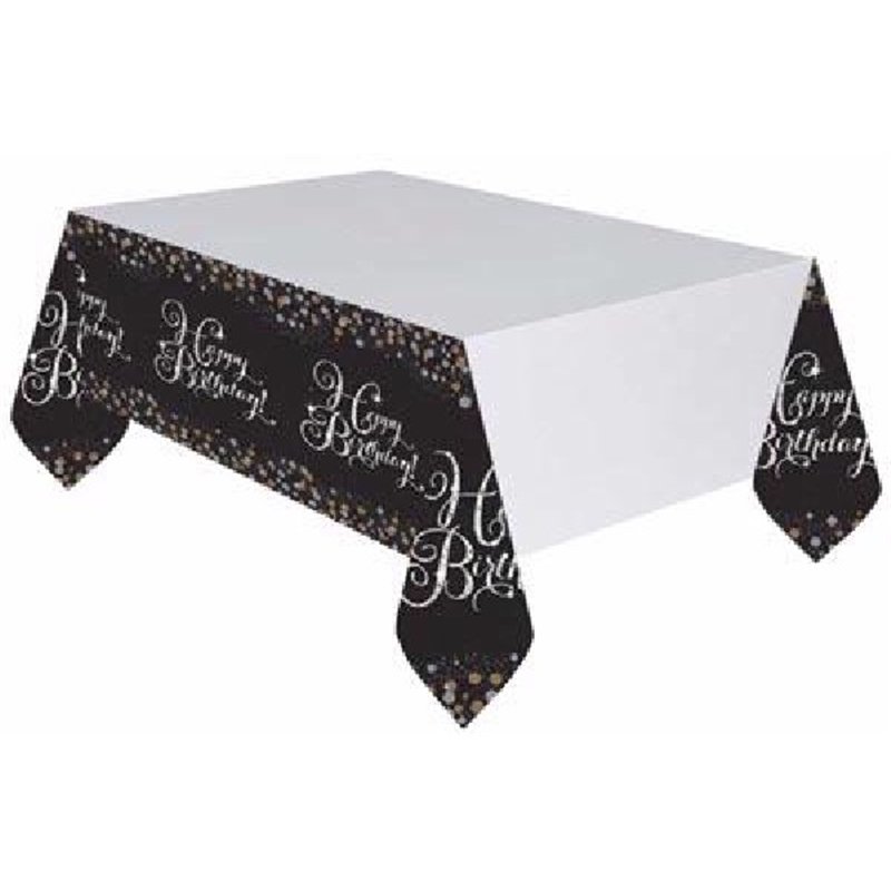 GOLD & BLACK SPARKLES TABLECOVER