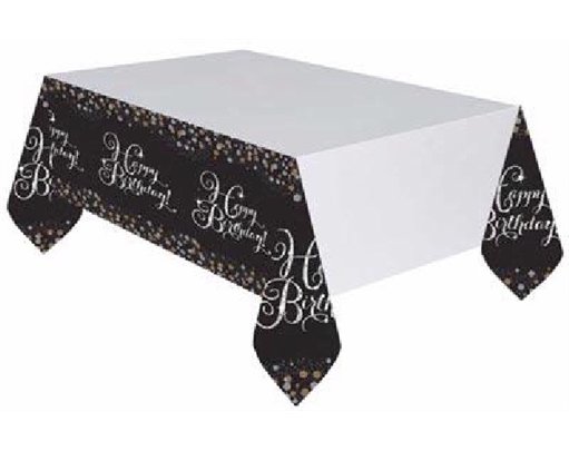 GOLD & BLACK SPARKLES TABLECOVER