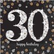 (16) 30TH GOLD SPARKLES L/NAPKINS