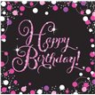 (16) B/DAY PINK SPARKLES L/NAPKINS