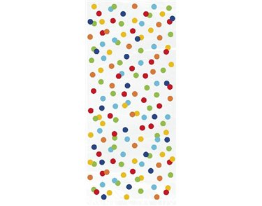 (20) 5X11IN RAINBOW POLKA DOT CELLO BAGS