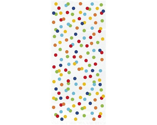 (20) 5X11IN RAINBOW POLKA DOT CELLO BAGS