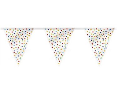 12FT RAINBOW POLKA DOT FLAG BANNER
