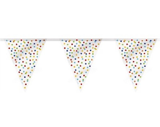 12FT RAINBOW POLKA DOT FLAG BANNER