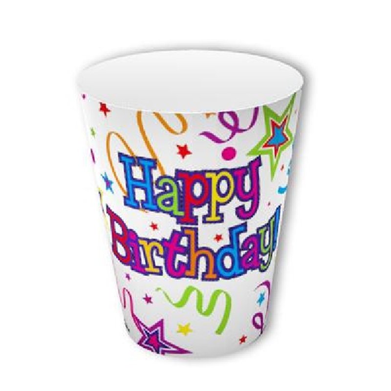 (8) 266ML RIBBONS AND STARS CUPS