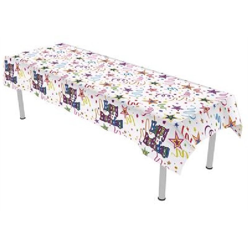 RIBBONS AND STARS PLASTIC TABLECOVER