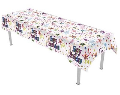 RIBBONS AND STARS PLASTIC TABLECOVER