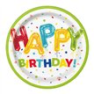 (8) 7in HAPPY BALLOON BIRTHDAY PLATES