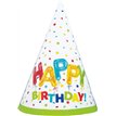 (8) HAPPY BALLOON BIRTHDAY PARTY HATS