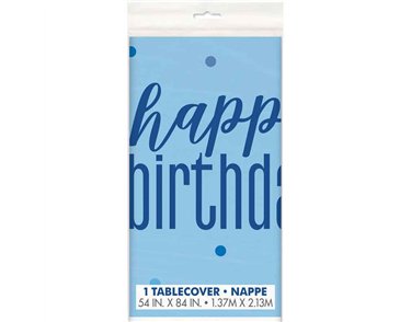 54inx84in GLITZ BLUE TABLE COVER