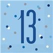 (16) GLITZ BLUE 13 L/NAPKINS