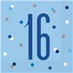 (16) GLITZ BLUE 16 L/NAPKINS