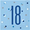 (16) GLITZ BLUE 18 L/NAPKINS