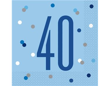 (16) GLITZ BLUE 40 L/NAPKINS