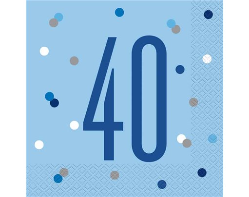 (16) GLITZ BLUE 40 L/NAPKINS