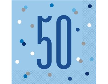 (16) GLITZ BLUE 50 L/NAPKINS