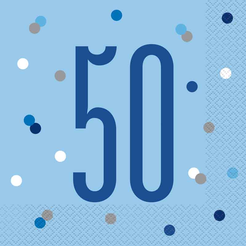 (16) GLITZ BLUE 50 L/NAPKINS