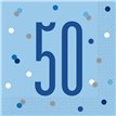 (16) GLITZ BLUE 50 L/NAPKINS