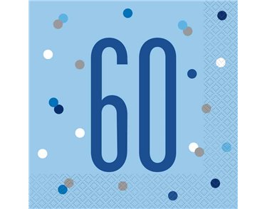 (16) GLITZ BLUE 60 L/NAPKINS