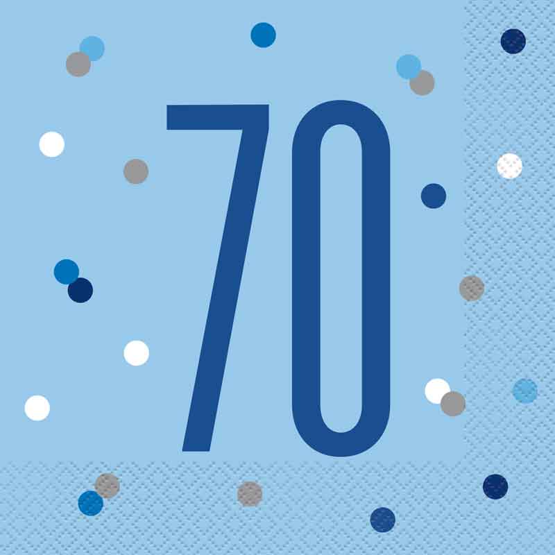 (16) GLITZ BLUE 70 L/NAPKINS